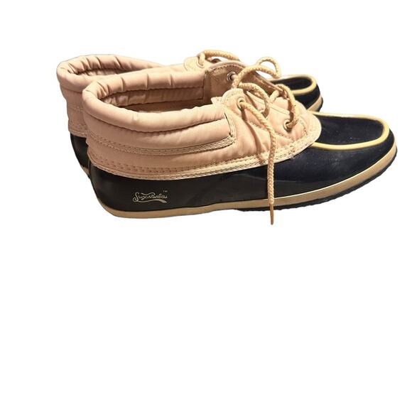 Sugar Babies Vintage Duck Boots Women’s Size 10 Black and Tan - Picture 7 of 9